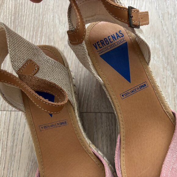 Malena Antique Pink Suede Wedge Espadrilles – Size 40 (approx. US 9) - Picture 5 of 7